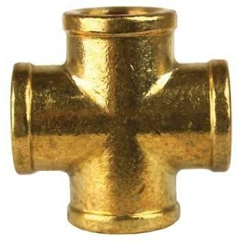 1/2" NPT Brass Cross
