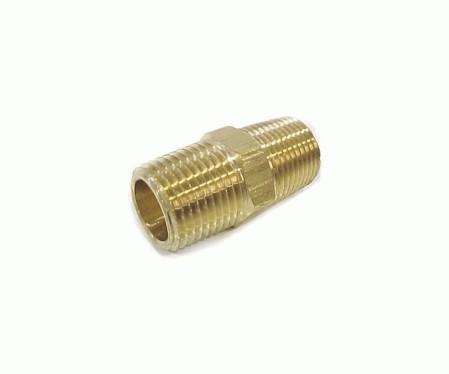 1/4" NPT - 1/2" NPT Brass Nipple