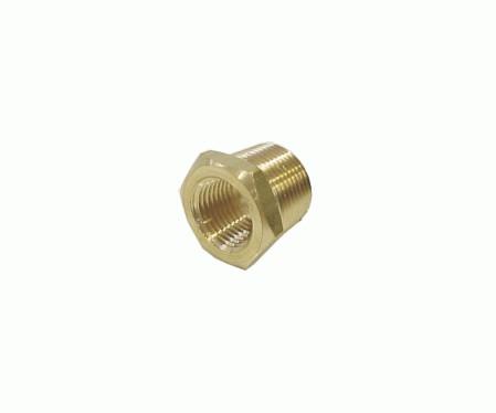 3/8" NPT - 1/8" NPT Brass Reducer Bushing