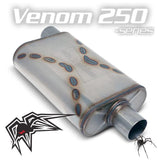Black Widow Venom 250 Series Single In/Out Muffler-Complete Air Ride